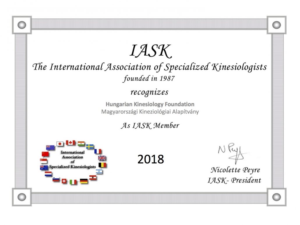 IASK Certificate 2018